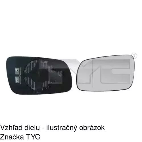 Sklo vonkajšieho zrkadla s držiakom 6920547M /POLCAR/ - obr. 1