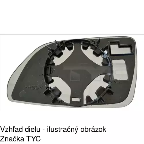 Sklo vonkajšieho zrkadla s držiakom 6922545M /POLCAR/ - obr. 4