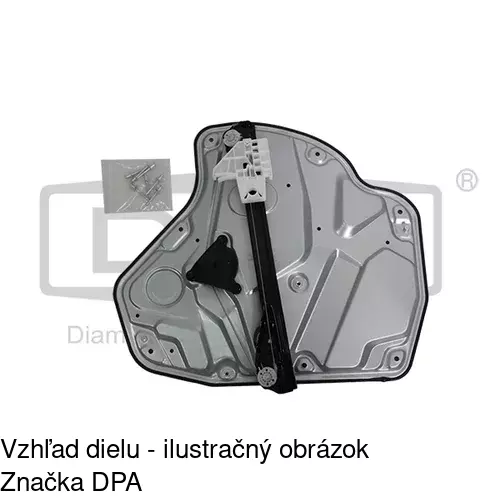 Mechanizmus sťahovania okna elektrický bez motora 6922PSG4 /POLCAR/ - obr. 3