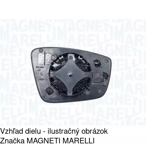 Sklo vonkajšieho zrkadla s držiakom 69B1554M /POLCAR/ - obr. 4