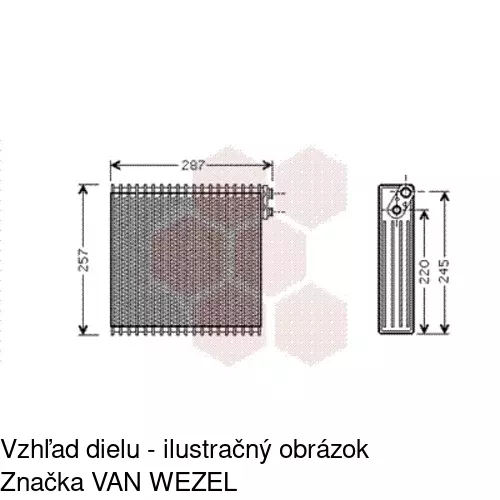 Výparník klimatizácie 8114P8-1 /POLCAR/ - obr. 1