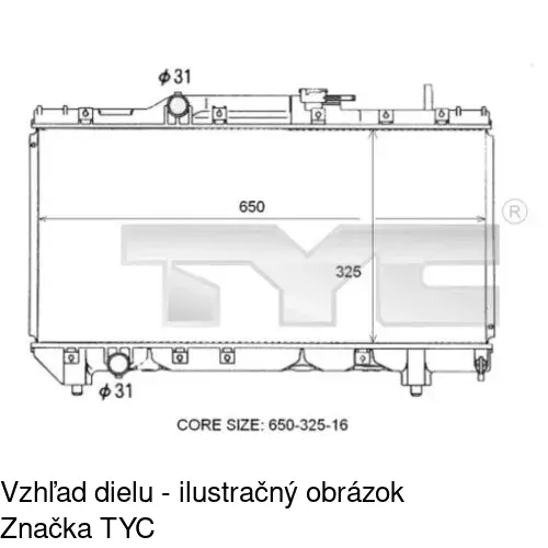 Chladiče vody POLCAR 812208-1