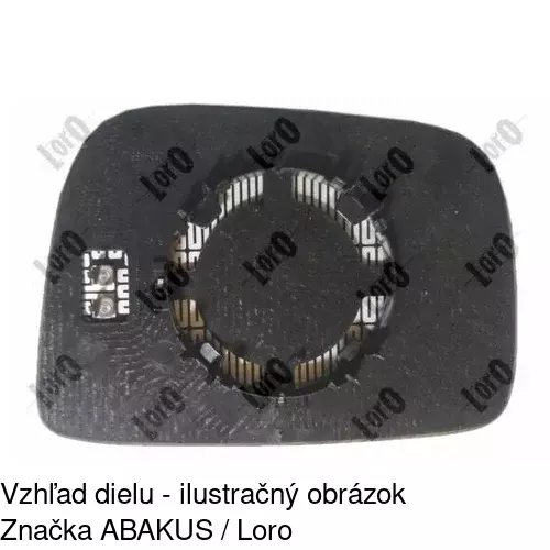 Sklo vonkajšieho zrkadla s držiakom 9065555E /POLCAR/ - obr. 2