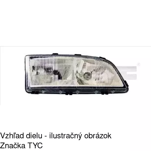 Hlavný reflektor 9070100H /POLCAR/