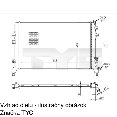 Chladiče vody POLCAR 951508-1