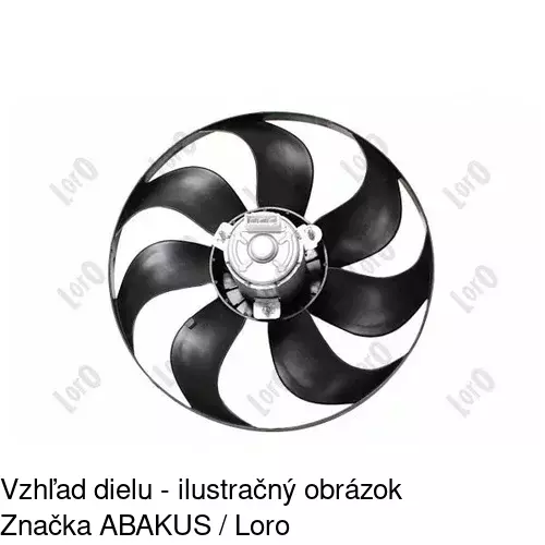 Ventilátor bez krytu / podpery 952423U4 /POLCAR/ - obr. 2