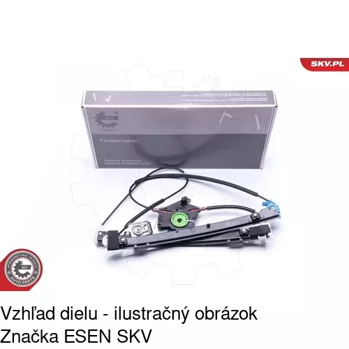 Elektrický mechanizmus okna dverí 9525PSE6 /POLCAR/ - obr. 5