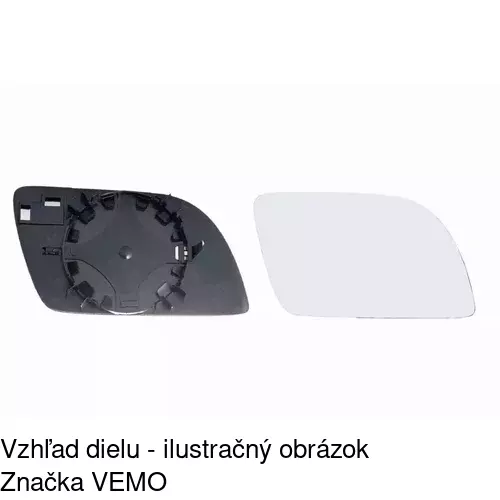 Sklo vonkajšieho zrkadla s držiakom 9526544M /POLCAR/ - obr. 2
