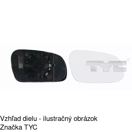 Sklo vonkajšieho zrkadla s držiakom 9530546M /POLCAR/ - obr. 1