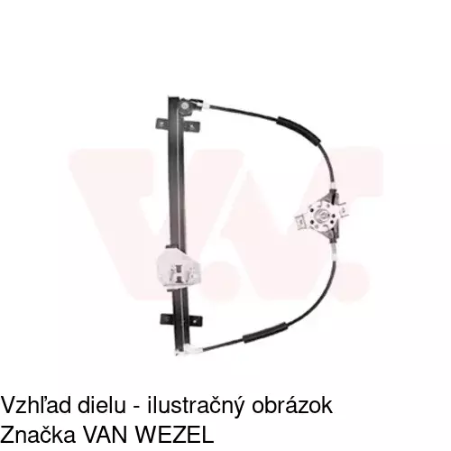 Manuálny mechanizmus okna dverí 9534PSM6 /POLCAR/ - obr. 3