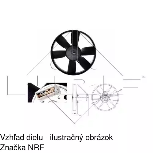 Ventilátor bez krytu / podpery 953823U2 /POLCAR/ - obr. 3