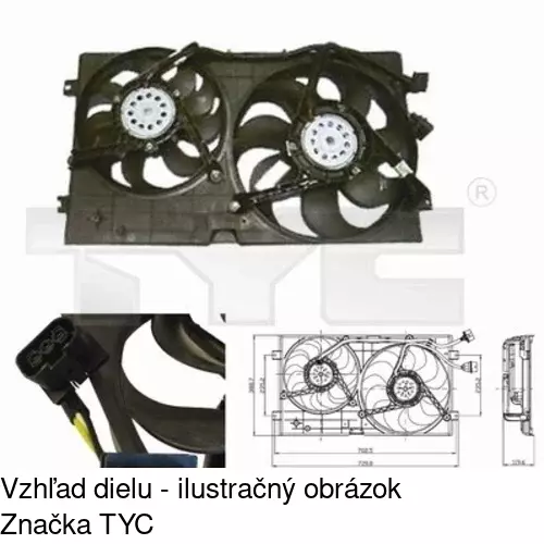 Ventilátor bez krytu / podpery 954123U3 /POLCAR/ - obr. 1