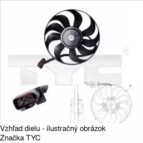 Ventilátor bez krytu / podpery POLCAR 954123U6