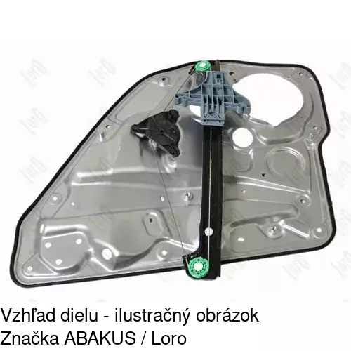 Mechanizmus sťahovania okna elektrický bez motora 9541PSG5 /POLCAR/ - obr. 3