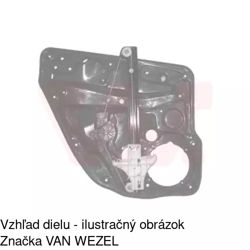 Mechanizmus sťahovania okna elektrický bez motora 9541PSG5 /POLCAR/ - obr. 5