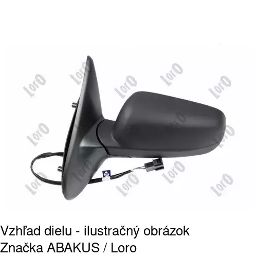 Sklo vonkajšieho zrkadla s držiakom 9550546M /POLCAR/ - obr. 3