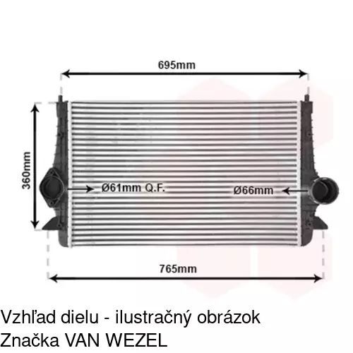 Chladiče vzduchu (Intercoolery) 9551J81X /POLCAR/ - obr. 3