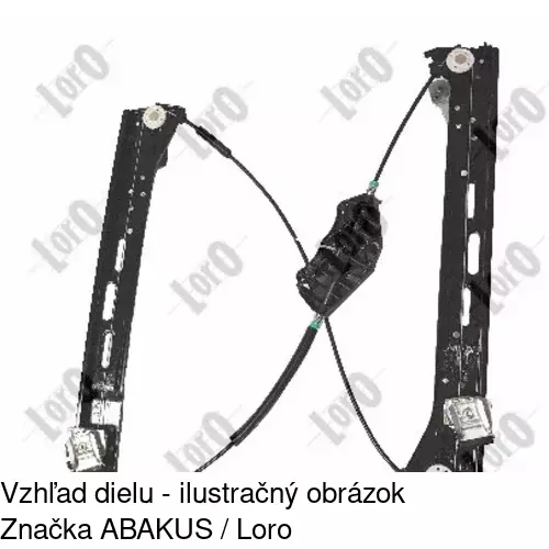 Mechanizmus sťahovania okna elektrický bez motora 9552PSG1E /POLCAR/ - obr. 3