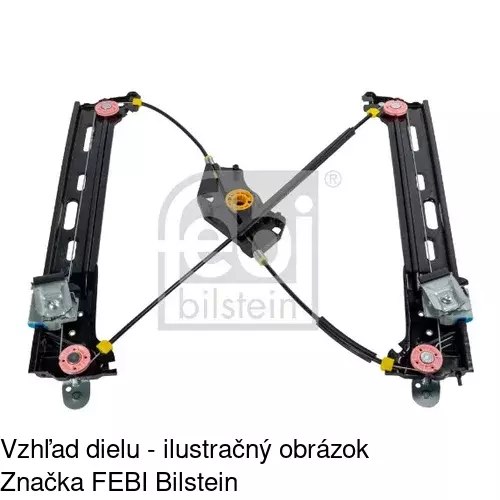 Mechanizmus sťahovania okna elektrický bez motora 9552PSG3E /POLCAR/ - obr. 2
