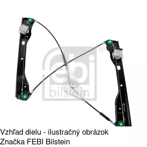 Mechanizmus sťahovania okna elektrický bez motora 9555PSG2 /POLCAR/ - obr. 1