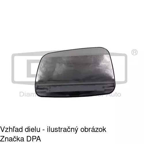 Sklo vonkajšieho zrkadla s držiakom 9566555E /POLCAR/ - obr. 1