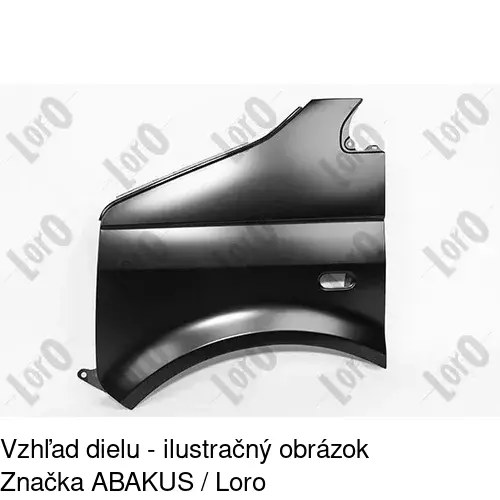 Predný blatník 956801-J /POLCAR/ - obr. 2