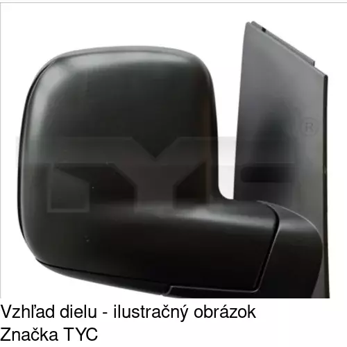 Sklo vonkajšieho zrkadla s držiakom 9568546E /POLCAR/ - obr. 3
