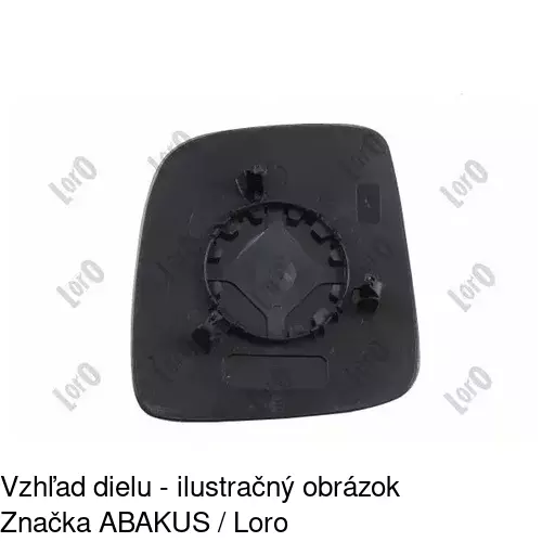 Sklo vonkajšieho zrkadla s držiakom 9568546M /POLCAR/ - obr. 2