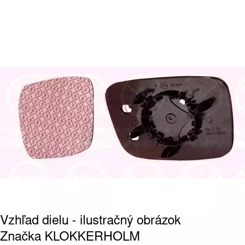 Sklo vonkajšieho zrkadla s držiakom 9568555M /POLCAR/ - obr. 2