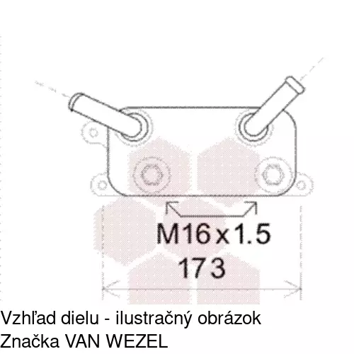 Chladiče oleja 9568L83X /POLCAR/ - obr. 4