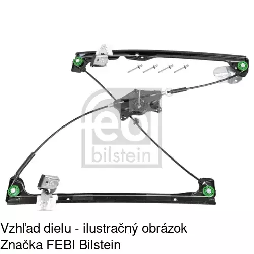 Mechanizmus sťahovania okna elektrický bez motora 9578PSG6 /POLCAR/ - obr. 5