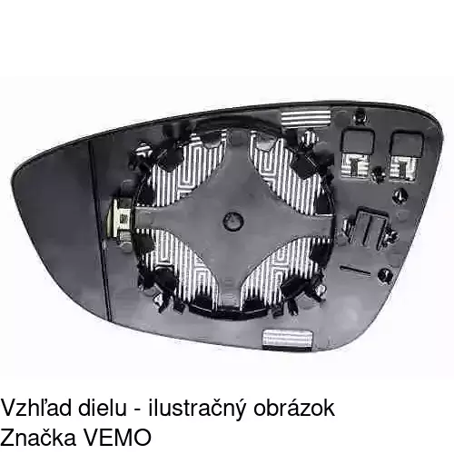 Sklo vonkajšieho zrkadla s držiakom 95D1544M /POLCAR/ - obr. 1