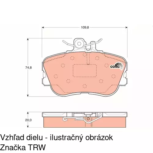 Brzdové dosky S70-0042 /POLCAR/ - obr. 3