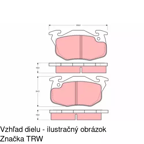 Brzdové dosky S70-0049 /POLCAR/ - obr. 3