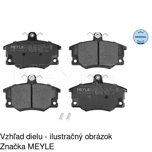 Brzdové dosky S70-0051 /POLCAR/ - obr. 1