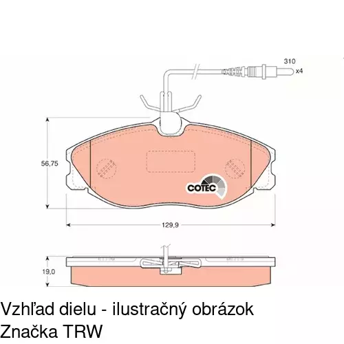 Brzdové dosky POLCAR S70-0052