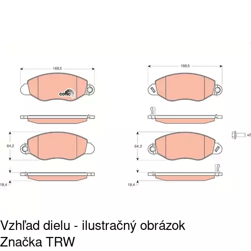 Brzdové dosky POLCAR S70-0094