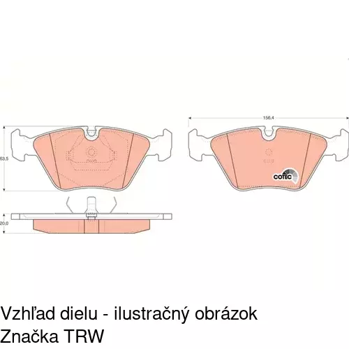 Brzdové dosky S70-0197 /POLCAR/ - obr. 5