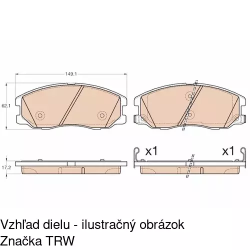 Brzdové dosky S70-0240 /POLCAR/ - obr. 4