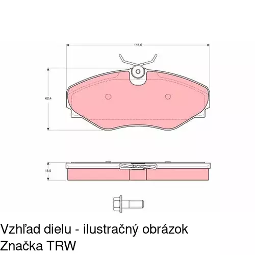 Brzdové dosky S70-0292 /POLCAR/ - obr. 2