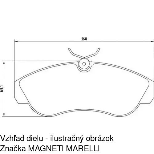 Brzdové dosky S70-0293 /POLCAR/ - obr. 3