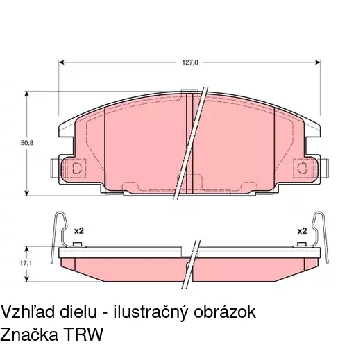 Brzdové dosky S70-0379 /POLCAR/ - obr. 3