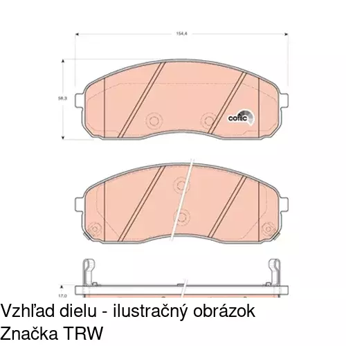 Brzdové dosky S70-0382 /POLCAR/ - obr. 5