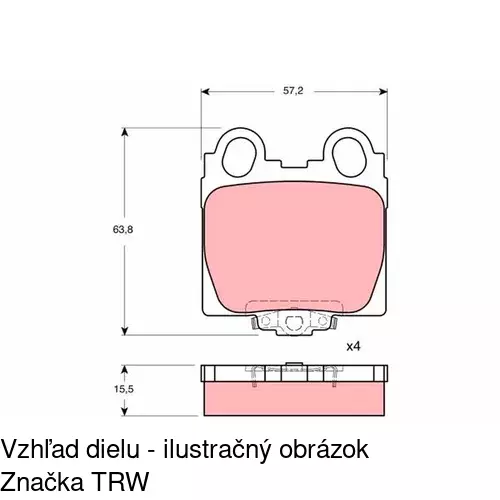 Brzdové dosky S70-0426 /POLCAR/ - obr. 4