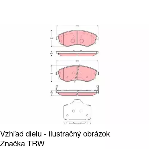 Brzdové dosky S70-0458 /POLCAR/ - obr. 4