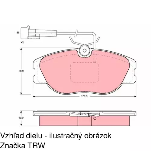Brzdové dosky S70-0468 /POLCAR/ - obr. 3