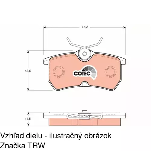 Brzdové dosky S70-1059 /POLCAR/ - obr. 4