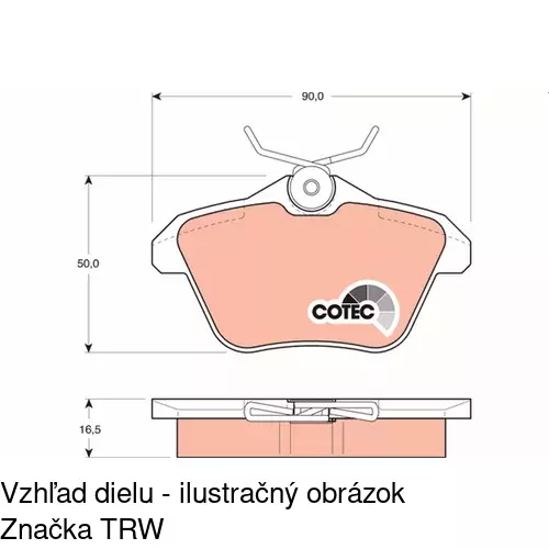 Brzdové dosky S70-1084 /POLCAR/ - obr. 3