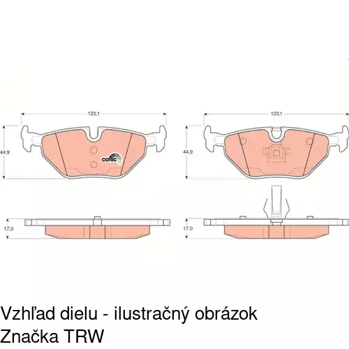 Brzdové dosky S70-1370 /POLCAR/ - obr. 5