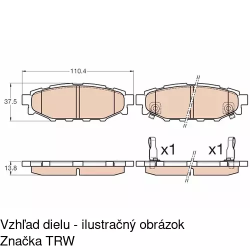 Brzdové dosky S70-1610 /POLCAR/ - obr. 5